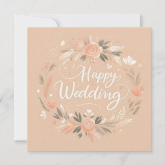 Tarjetas de Felicitación de Boda Feliz