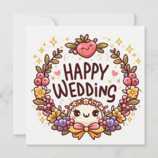 Tarjetas de Felicitación de Boda Feliz