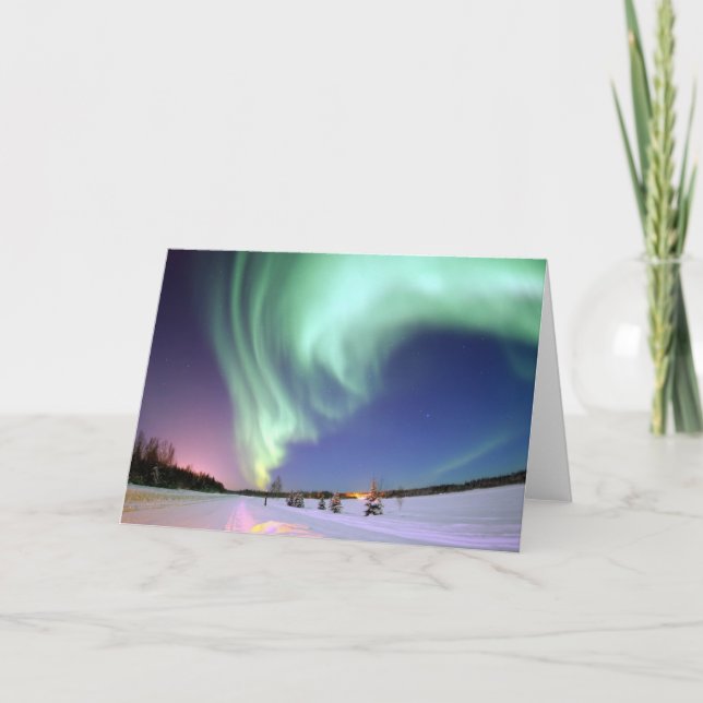 Tarjetas de felicitación de Borealis de la aurora (Anverso)
