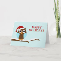 Tarjetas de felicitación de búho de vacaciones
