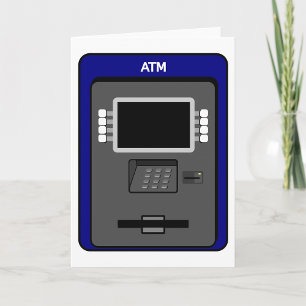 Tarjetas de felicitación de cajero automático