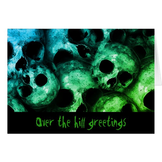 Tarjetas de Felicitación de Calaveras, Cumpleaños  (Anverso (Horizontal))