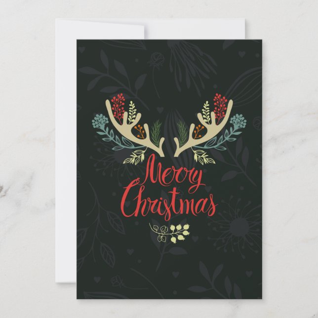 Tarjetas de felicitación de caligrafía de navidade (Anverso)