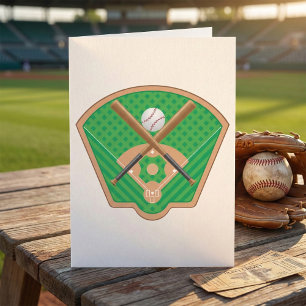 Tarjetas de felicitación de campo de béisbol