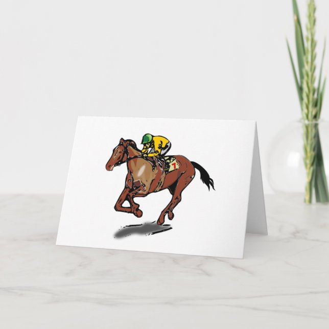 Tarjetas de felicitación de Carreras de caballos (Anverso)