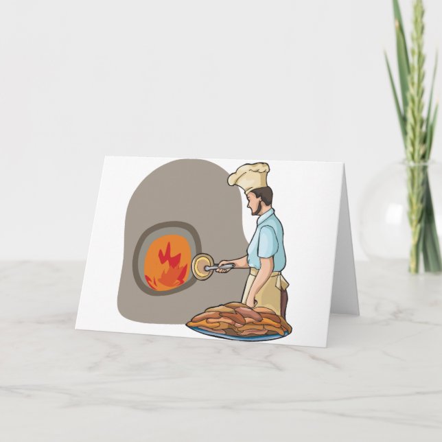 Tarjetas de felicitación de Chef de Pizza (Anverso)