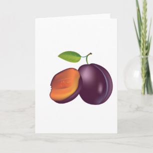 Tarjetas de felicitación de ciruela abierta en lon