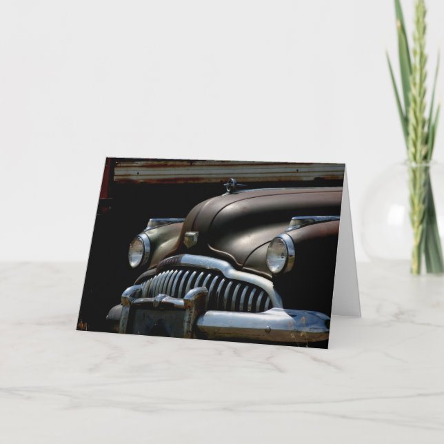 Tarjetas de felicitación de coches antiguos (Anverso)