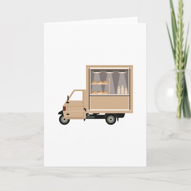Tarjetas de felicitación de Coffee Van Vehículo Mó (Anverso)