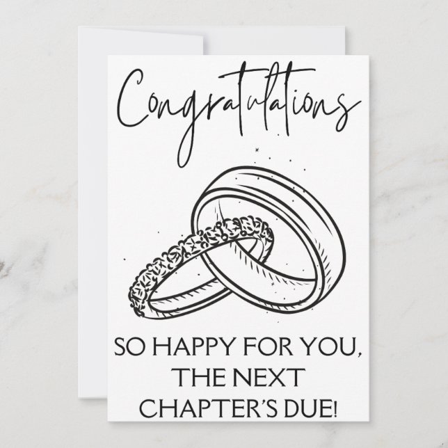 Tarjetas de felicitación de compromiso (Anverso)