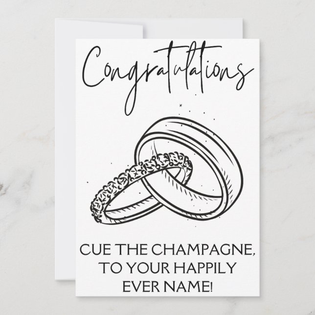 Tarjetas de felicitación de compromiso (Anverso)