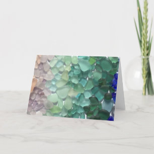Tarjetas de felicitación de cristal del mar en