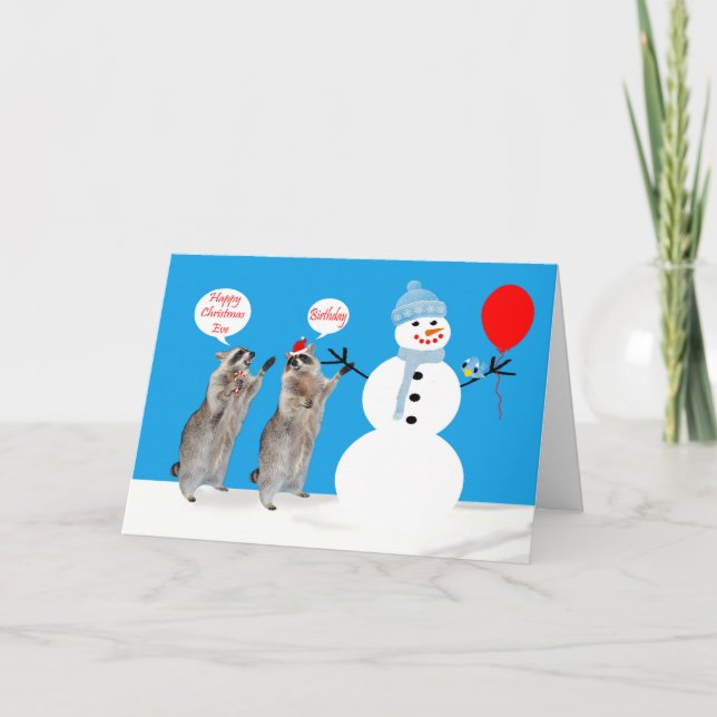Tarjetas de felicitación de cumpleaños para navida (Anverso)