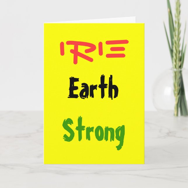 Tarjetas de felicitación de cumpleaños Rasta (Anverso)