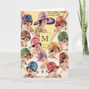 Tarjetas de felicitación de encargo del monograma