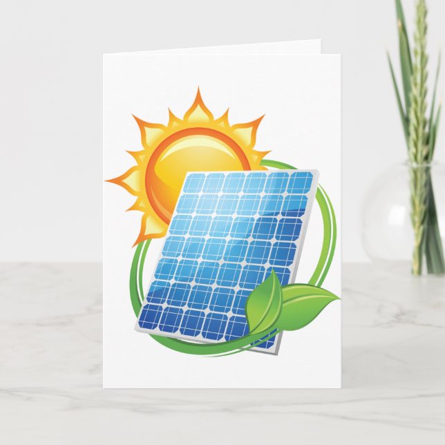 Tarjetas de felicitación de energía solar (Anverso)