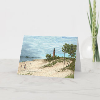 Tarjetas de felicitación de faro de Little Point S