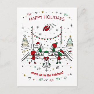 Tarjetas de felicitación de fútbol de Navidad Somb