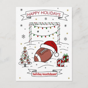 Tarjetas de felicitación de fútbol de Navidad Somb