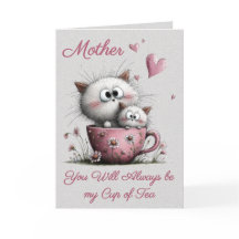 Tarjetas de felicitación de gatos muy lindos en un