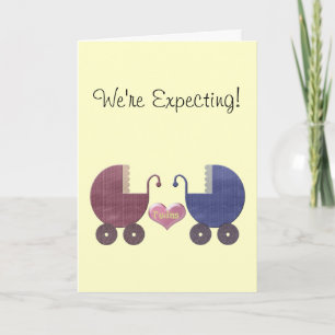 Tarjetas de felicitación de gemelos Chicas y de ni