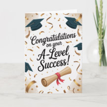 Tarjetas de felicitación de graduación de A-Level 