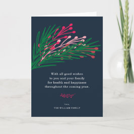 Tarjetas de felicitación de hojas y bayas