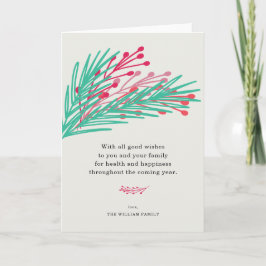 Tarjetas de felicitación de hojas y bayas