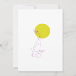 Tarjetas de felicitación de Koi-fish Minimal perso