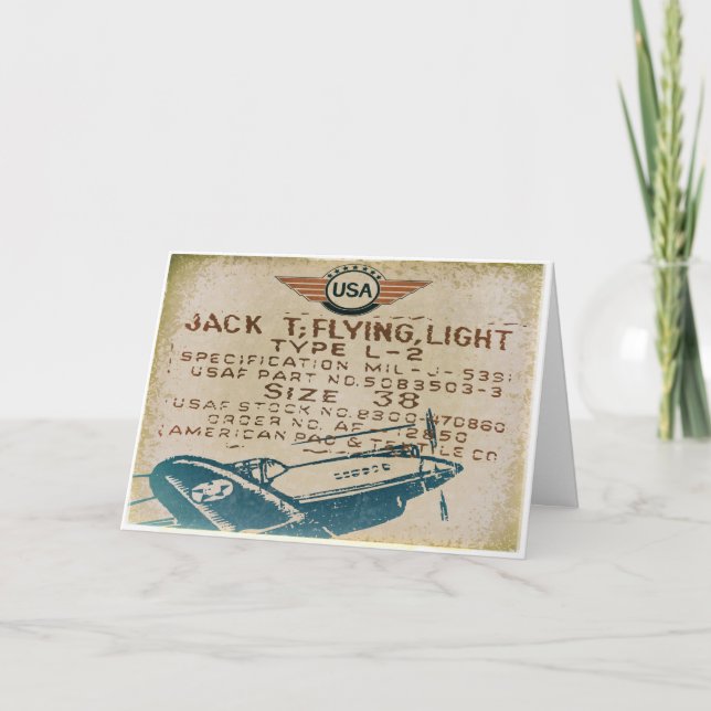 Tarjetas de felicitación de la aviación del (Anverso)