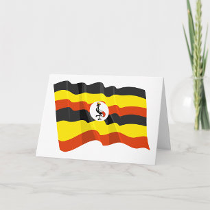 Tarjetas de felicitación de la bandera de Uganda
