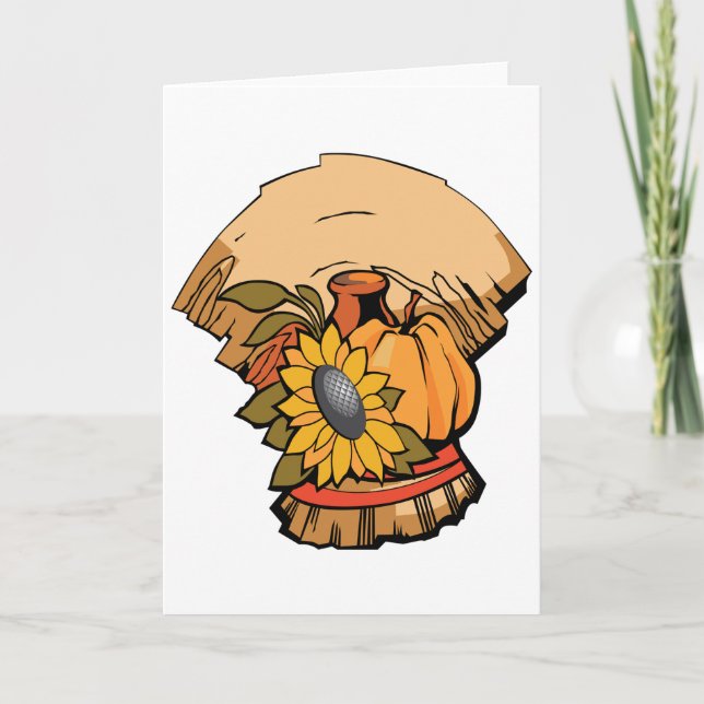 Tarjetas de felicitación de la bandera Harvest (Anverso)