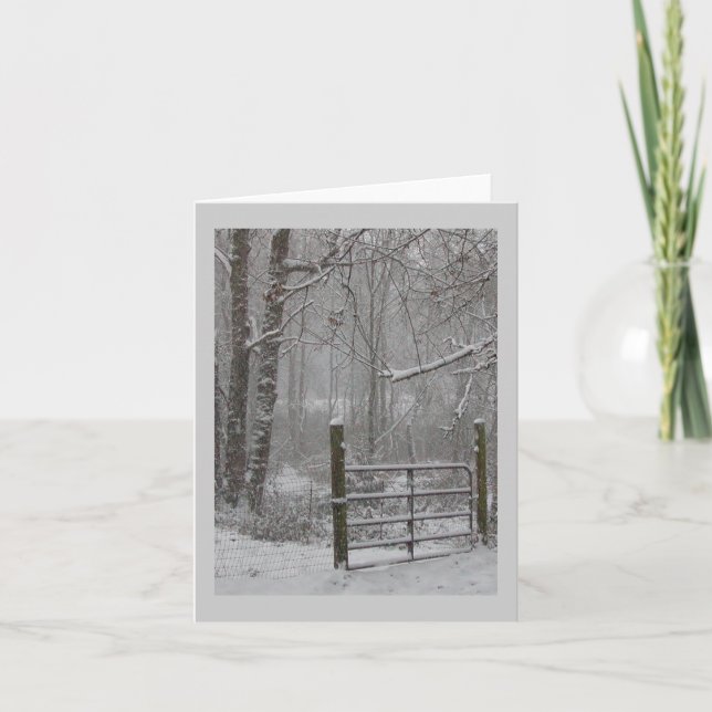 Tarjetas de felicitación de la escena de la nieve (Anverso)