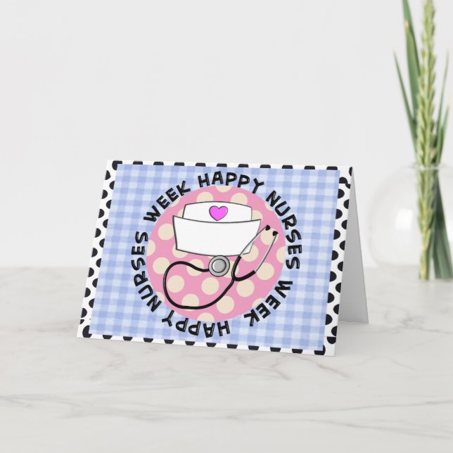 Tarjetas de felicitación de la semana de la enferm (Anverso)
