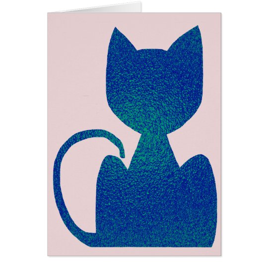 Tarjetas de felicitación de la silueta del gato de