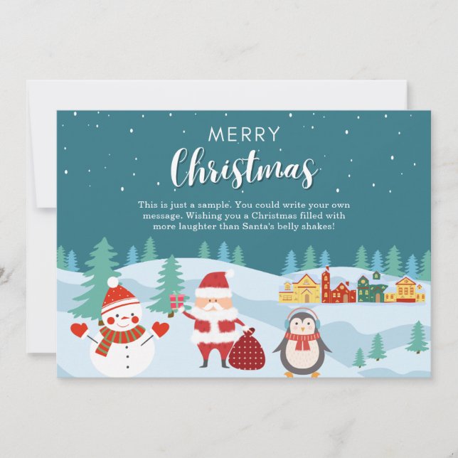Tarjetas de felicitación de la tarjeta navideña de (Anverso)