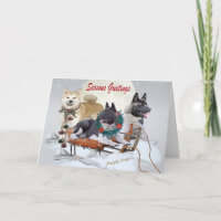 Tarjetas de felicitación de la temporada Akita