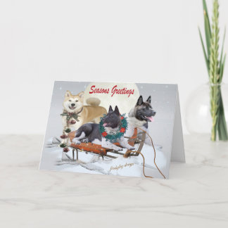 Tarjetas de felicitación de la temporada Akita