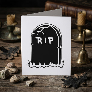 Tarjetas de felicitación de lápida RIP