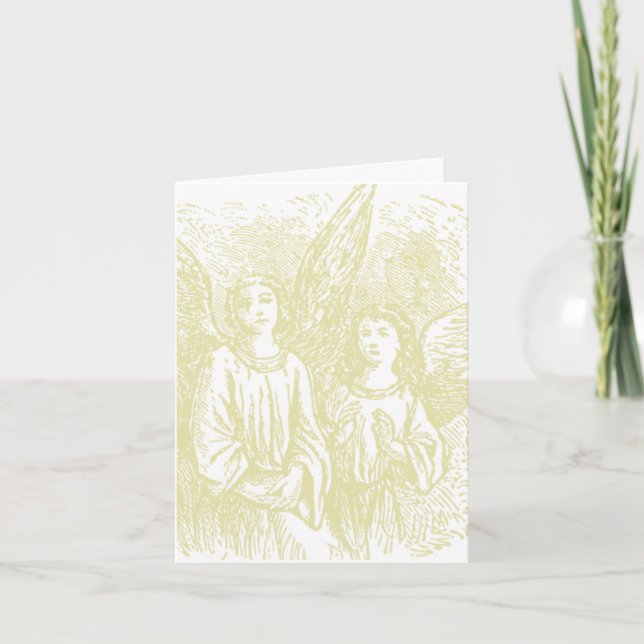 Tarjetas de felicitación de los ángeles navidades (Anverso)