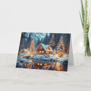 Tarjetas de felicitación de los Navidades de cabin