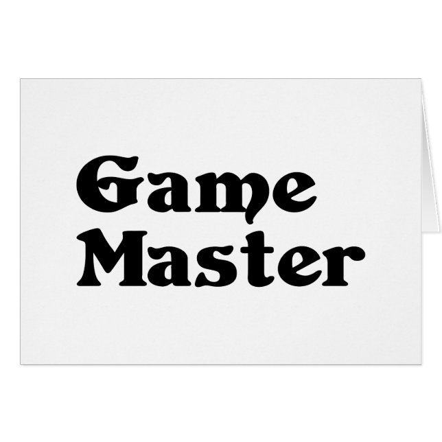 Tarjetas de felicitación de maestro de juegos (Anverso (Horizontal))