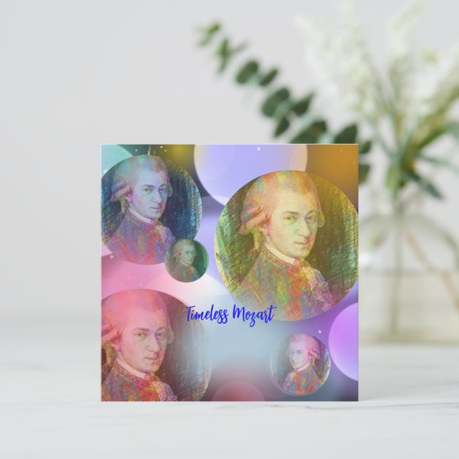 Tarjetas de felicitación de Mozart sin tiempo (Anverso de pie)