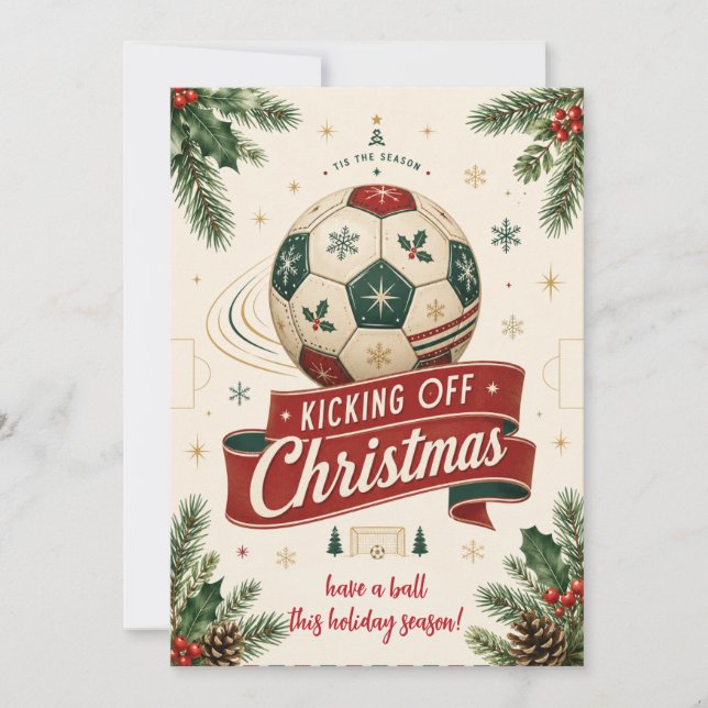 Tarjetas de Felicitación de Navidad de Balón de Fú (Anverso)