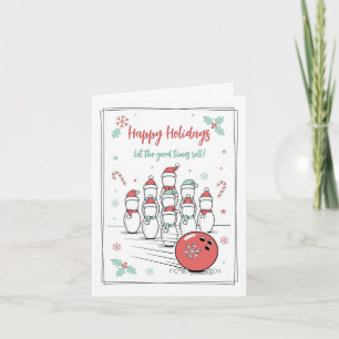 Tarjetas de Felicitación de Navidad de Bowling Doo
