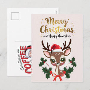 Tarjetas de Felicitación de Navidad de Reno Divert