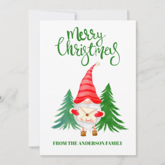Tarjetas de felicitación de navidad Gnome Gnome