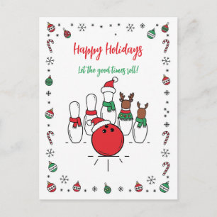 Tarjetas de Felicitación de Navidad para Bowling