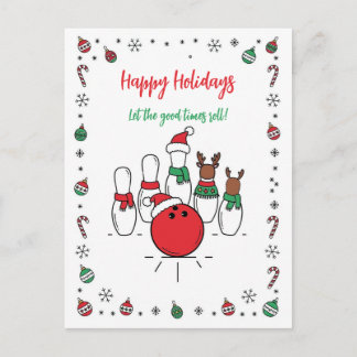 Tarjetas de Felicitación de Navidad para Bowling