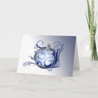 tarjetas de felicitación de Navidades azules y ele